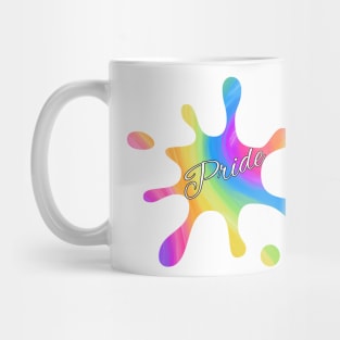 Pride Rainbow Paint Splatter Mug